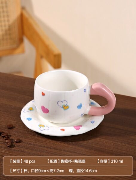 Creative Ceramic Cup and Saucer - CC0139