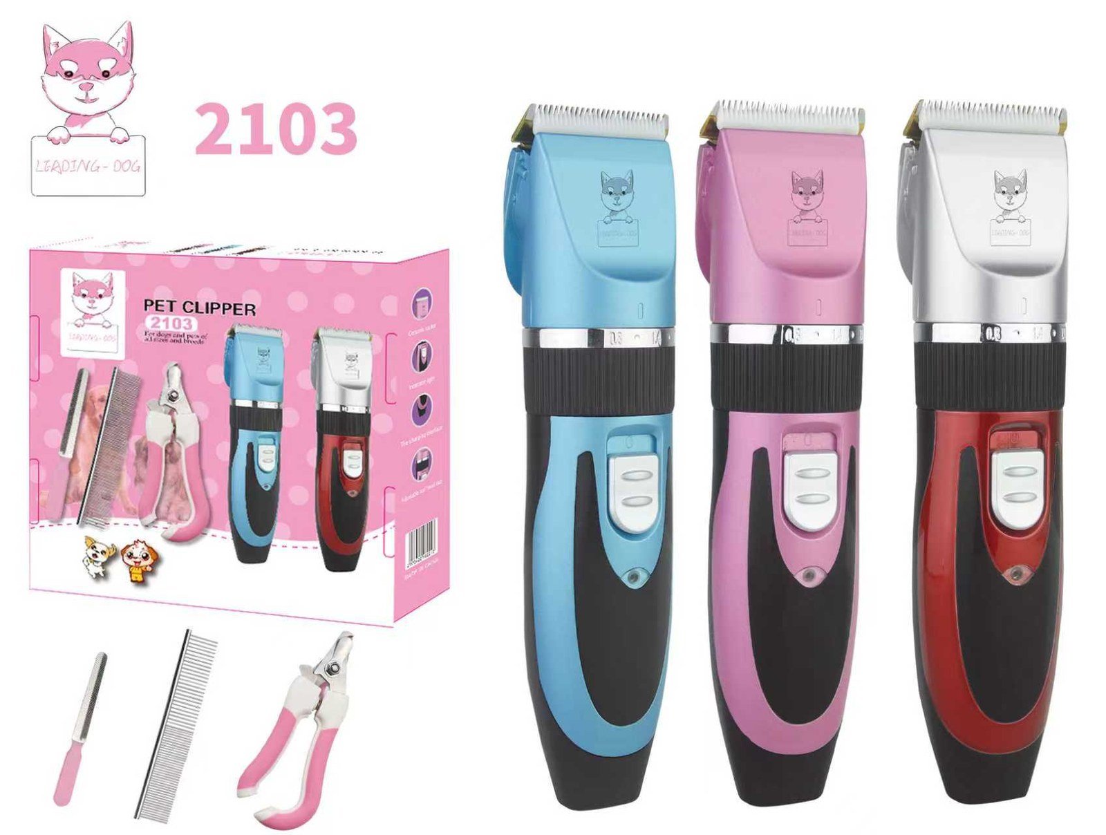 2103-R176.jpg Pet Grooming Clipper – 2103-R176 - Image 1