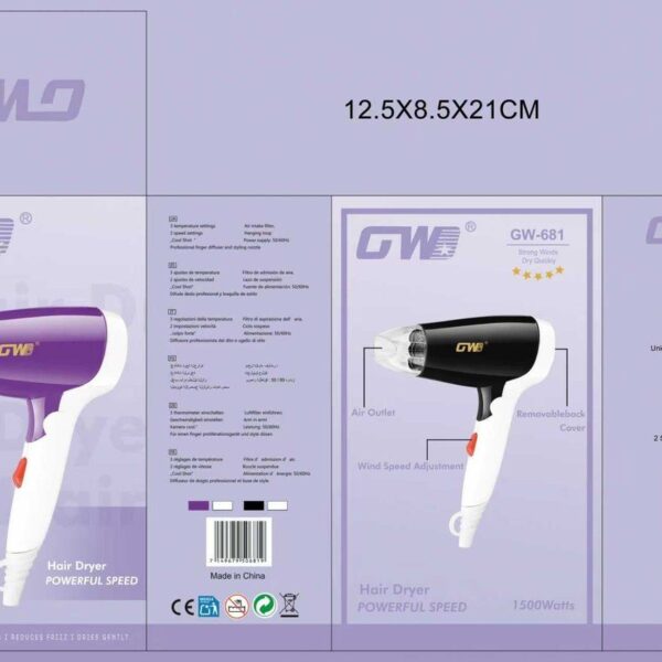 Folding Hair Dryer – GW-681