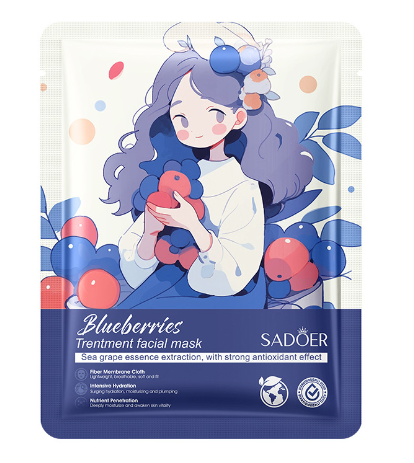 HB1892-sadoer-blueberry-repair-facial-mask.png SADOER Blueberry Repair Facial Mask - Image 1