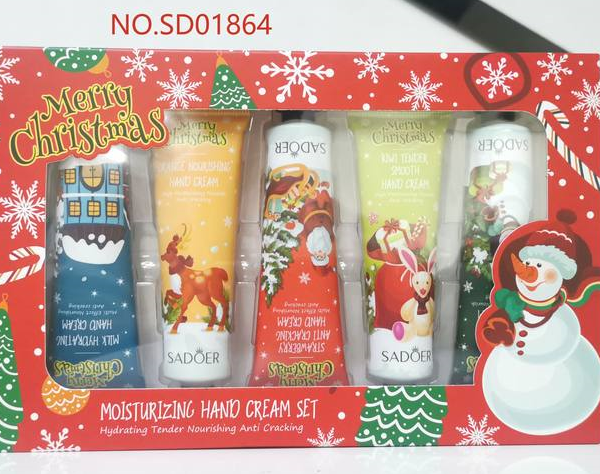 SADOER Christmas Moisturizing Anti-Dryness Hand Cream Five-Piece Set