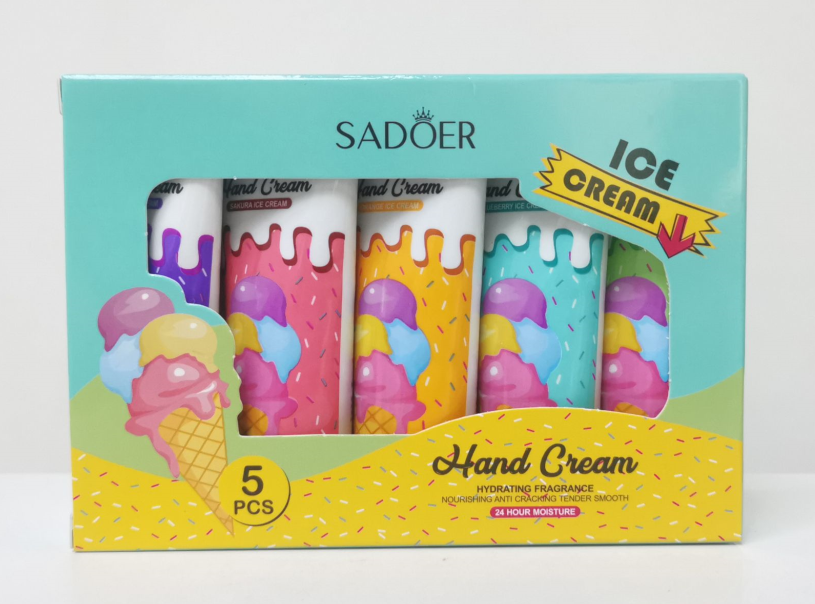 HB2595-sadoer-ice-cream-moisturizing-hand-cream-5-piece-set.png SADOER Ice Cream Moisturizing Hand 5-piece Set - Image 1