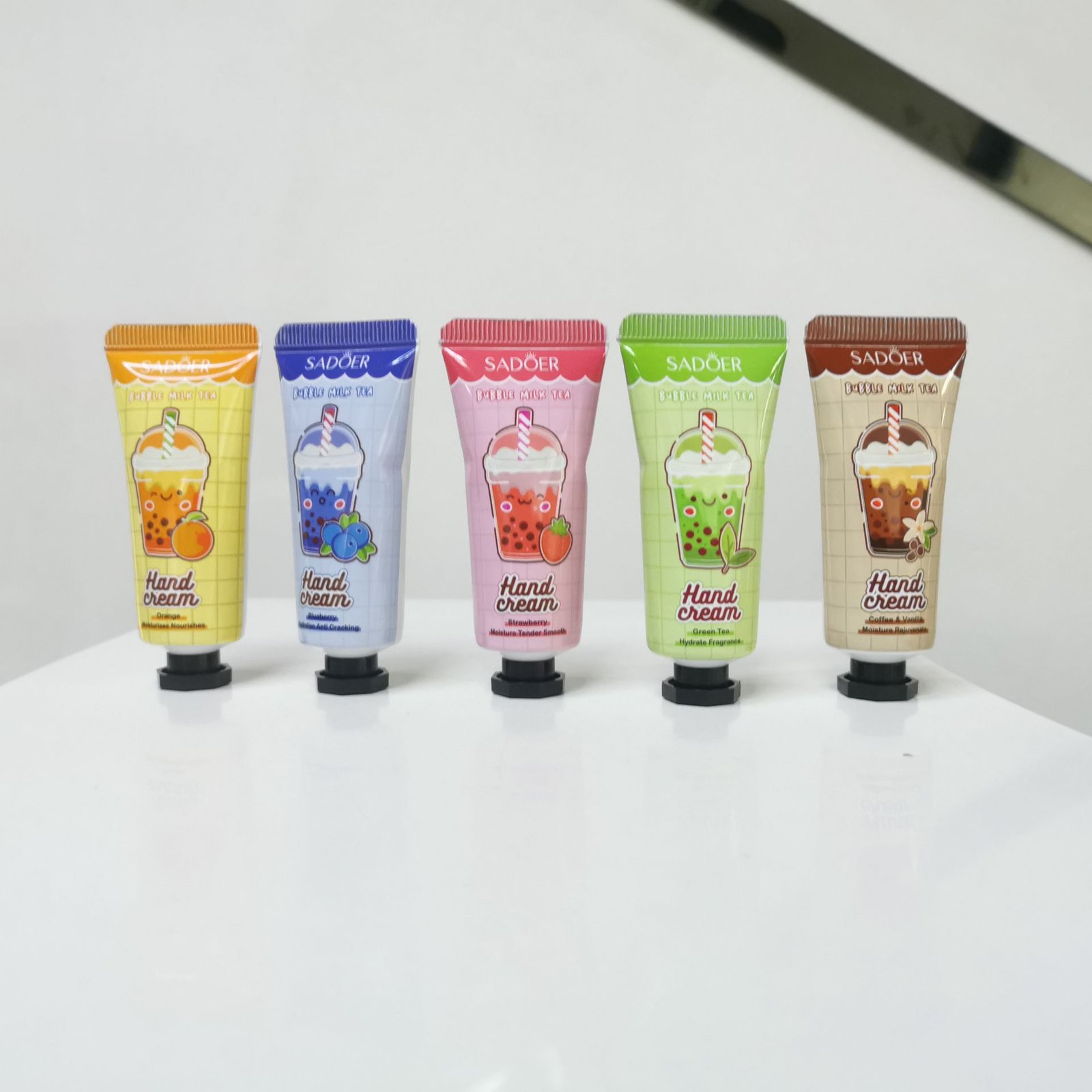 HB2791-sadoer-milk-tea-fruit-fragrance-hand-cream-set.jpeg SADOER Milk Tea Fruit Fragrance Hand Cream Set - Image 1