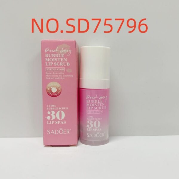SADOER Peach Honey Bubble Moisturizing Lip Scrub 10g