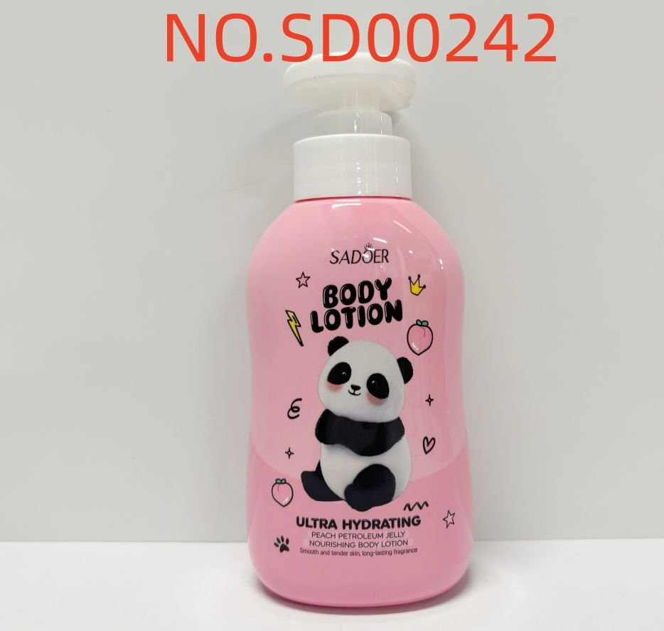 HB3977-sadoer-peach-vaseline-nourishing-body-lotion-panda-foreign-version-260.jpeg SADOER Peach Vaseline Nourishing Body Lotion (Panda) 260ML - Image 1