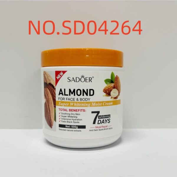 SADOER Almond Extra Whitening Moisturizing Cream 500g