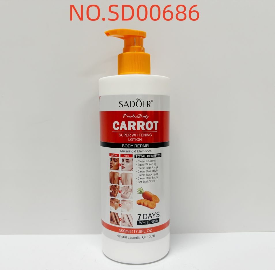 HB3997-sadoer-carrot-whitening-body-lotion-foreign-version-500ml.jpeg SADOER Carrot Whitening Body Lotion 500ML - Image 1