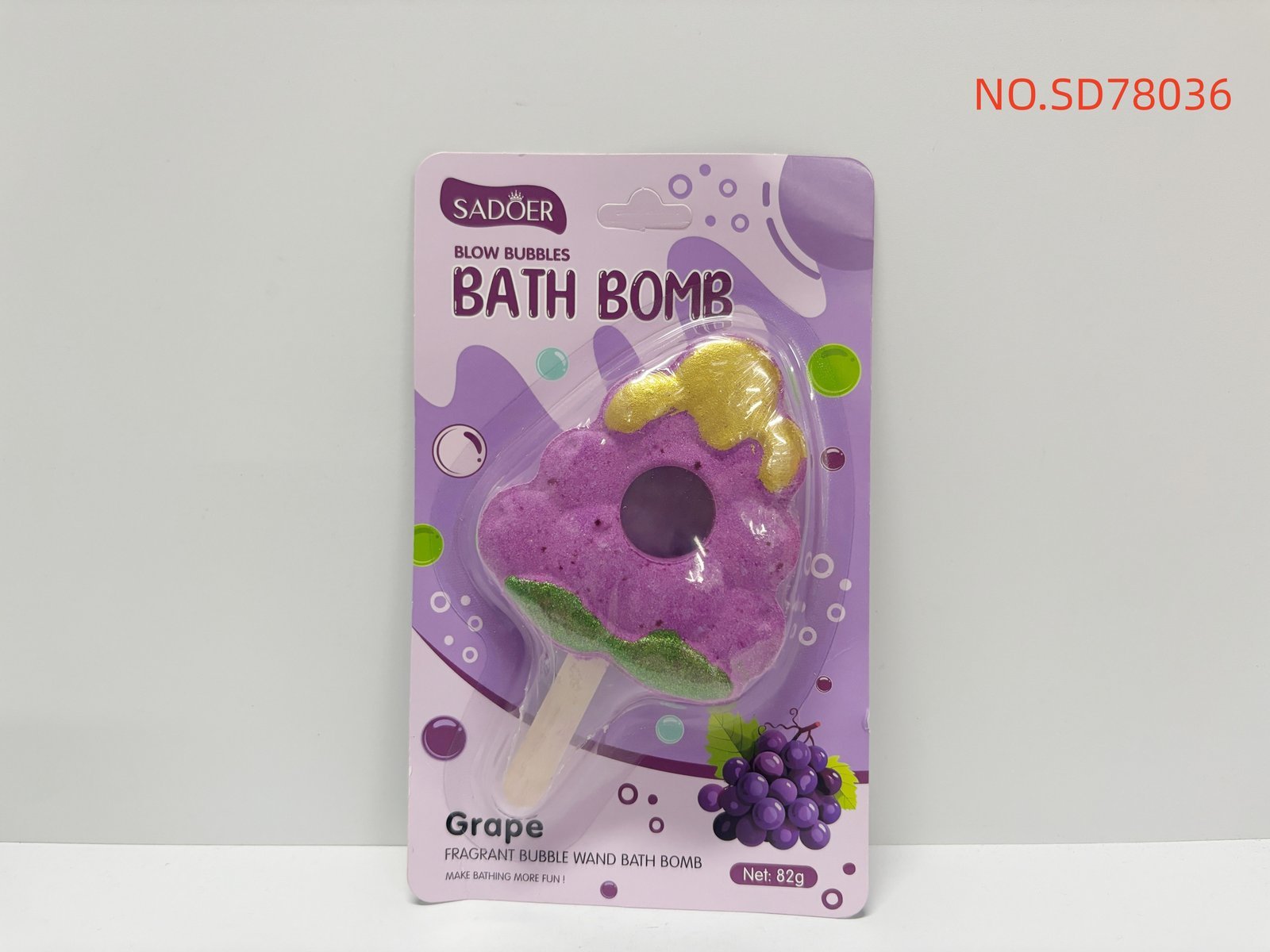 HB4110-sadoer-grape-scented-bubble-bar-bath-salt-ball-foreign-version-82g-1.jpeg SADOER Grape Scented Bubble Bar Bath Salt Ball 82g - Image 1