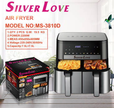 MS-3810D.png 7.5L +7.5LAIR FRYER Smart + Visible – MS-3810D - Image 1