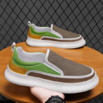 Men's Thick-Sole Slip-On Canvas Casual Sneakers - Image 4