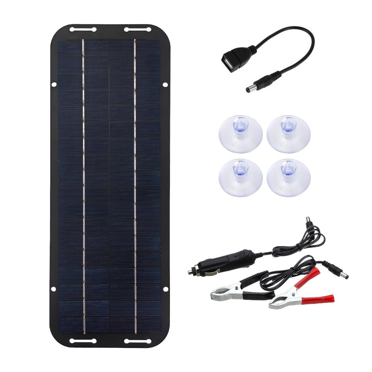 O1CN010wwWZ82G9EXub5K5W_4240468972-0-cib.jpg 5W 6W 30W 18V 12V Solar Flexible Panel for RV Boat Motorcycle Battery Charging - Image 1