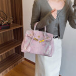 Vintage Snake Print Kelly Bag - Image 2