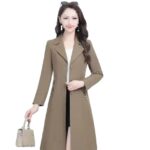 Women's Slim-Fit Mid-Length Trench Coat - Image 5