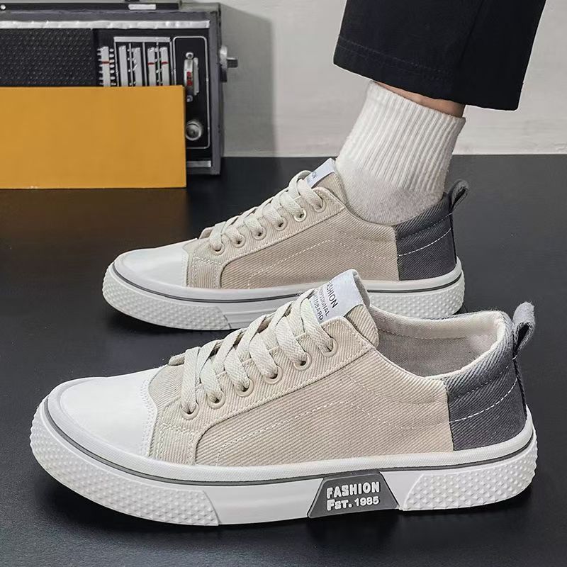 O1CN013dk8xS2DEK6YJoFeN_2218663908577-0-cib.jpg Men's Breathable Canvas Casual Sneakers - Image 1