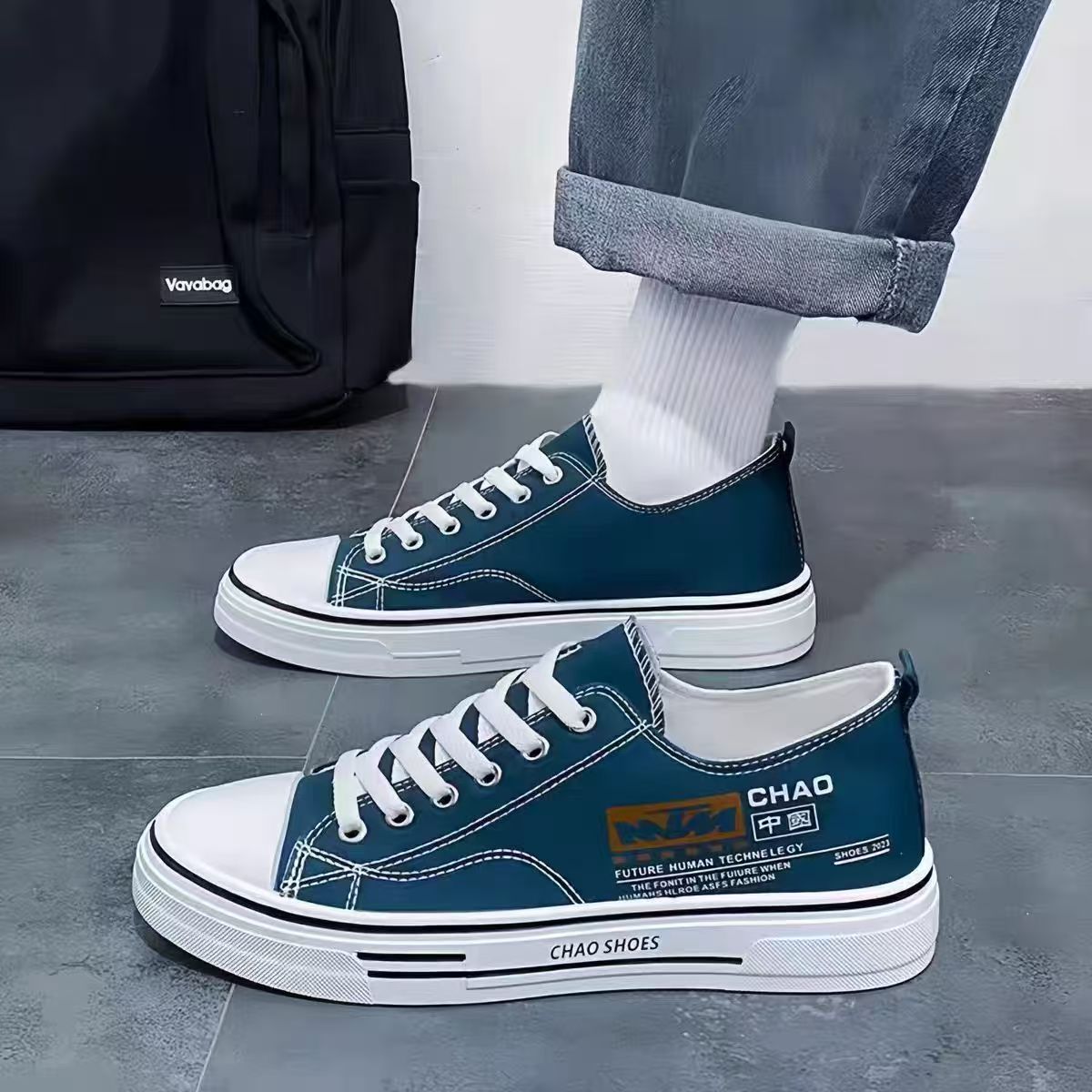O1CN014GvrfJ2DEK6WWMc0E_2218663908577-0-cib.jpg Men's Breathable Canvas Casual Sneakers - Image 1