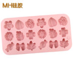 Judian 18-Cavity Flower Silicone Chocolate Mold, Cold Process Soap Mold, DIY Candy and Fudge Mold - Image 3