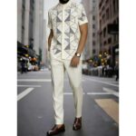 Men's 3D Printed Two-Piece Suit Set