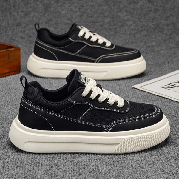 Men's Breathable Lightweight Thick-Sole Mesh Skate Sneakers