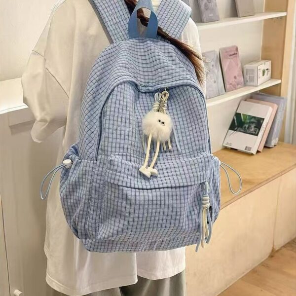 Grid Pattern Backpack
