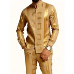 Men's 3D Printed Stretch Suit Set - Image 4