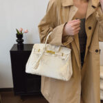 Vintage Snake Print Kelly Bag - Image 3