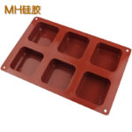 6-Cell Round Corner Square Silicone Cake Mold, Mousse Bread Mold, Baking Tool, DIY Soap Mold - Image 5