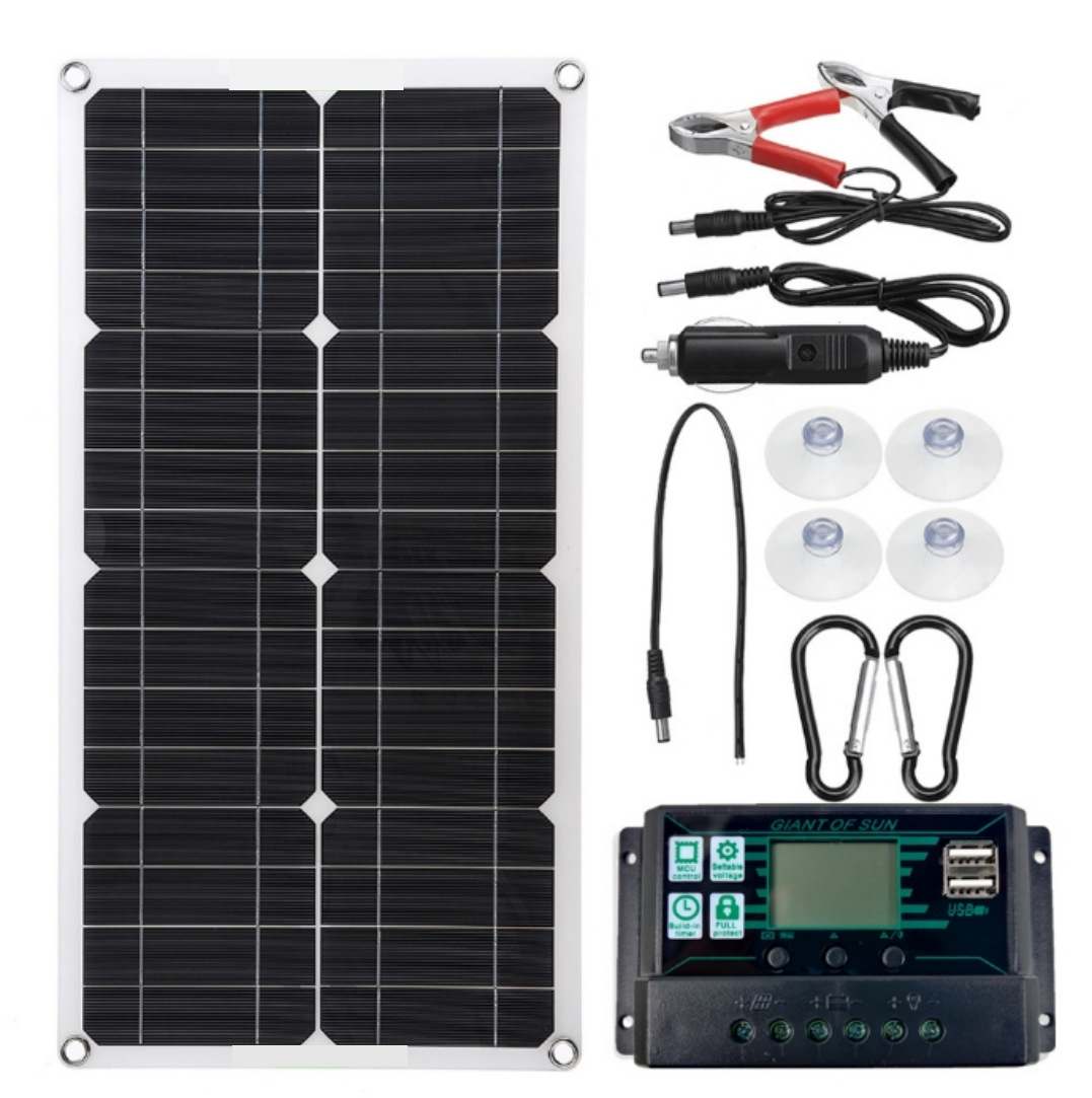 O1CN019k7ryW2G9EUzbWuqS_4240468972-0-cib.jpg 25W Solar Car Battery Charger with Controller - 12V/24V - Image 1