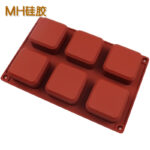6-Cell Round Corner Square Silicone Cake Mold, Mousse Bread Mold, Baking Tool, DIY Soap Mold - Image 4