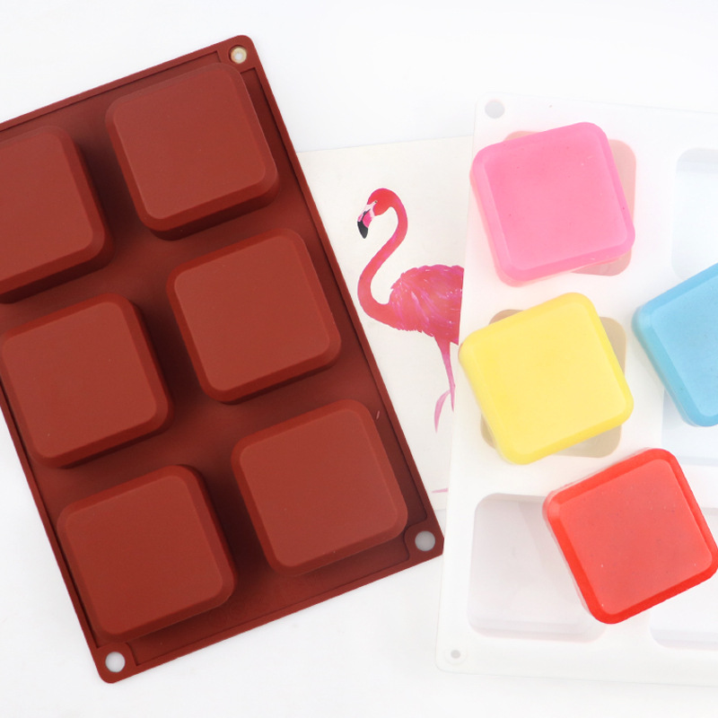 O1CN01AELEMa1zjYao8pJSA_2222067496750-0-cib.jpg 6-Cell Round Corner Square Silicone Cake Mold, Mousse Bread Mold, Baking Tool, DIY Soap Mold - Image 1