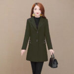 Women's Mid-Length Wool Coat for Mature Women