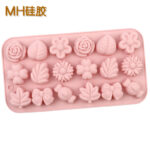 Judian 18-Cavity Flower Silicone Chocolate Mold, Cold Process Soap Mold, DIY Candy and Fudge Mold - Image 2