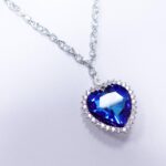 Women's Blue Heart Zircon Pendant Necklace - Image 2