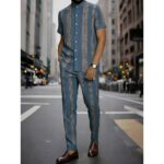 Men's 3D Printed Two-Piece Suit Set - Image 4