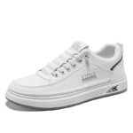 Men's Thick Sole White Sneakers - Image 5