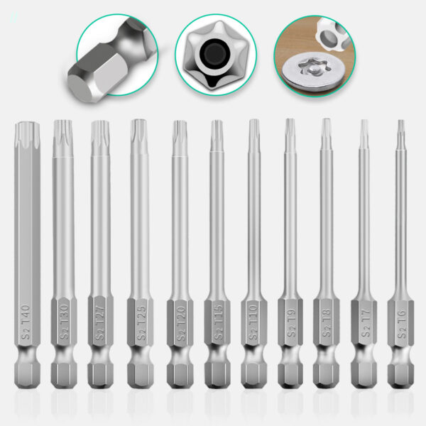 Precision Torx Bit Set T6-T40 - 11 Piece