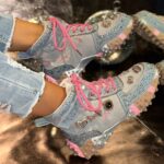 Women's Rhinestone Chunky Platform Sneakers