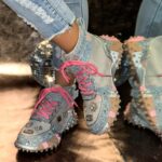 Women's Rhinestone Chunky Platform Sneakers - Image 4