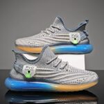 Men's Knitted Mesh Running Shoes - Image 5