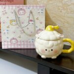 Little Sheep Yellow, With Round Spoon & Exquisite Gift Bag / 350ml
