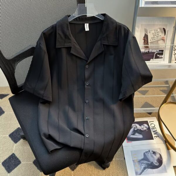 Cuban Collar Short Sleeve Shirt