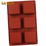 6-Cell Round Corner Square Silicone Cake Mold, Mousse Bread Mold, Baking Tool, DIY Soap Mold - Image 2