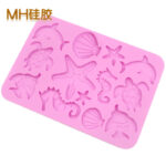 Judian 13-Cavity Marine Life Creative Chocolate Mold, Starfish and Shell Silicone Cake Decorating Tool - Image 5