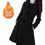 Women's Long Slim-Fit Wool Blend Coat - Image 4