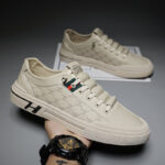 Men's Casual White Sneakers - Image 3