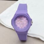 Women's Three-Eye Quartz Watch with Silicone Strap - Image 6