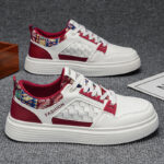 Men's Breathable Soft-Sole White Casual Sneakers
