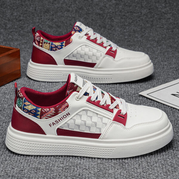 Men's Breathable Soft-Sole White Casual Sneakers