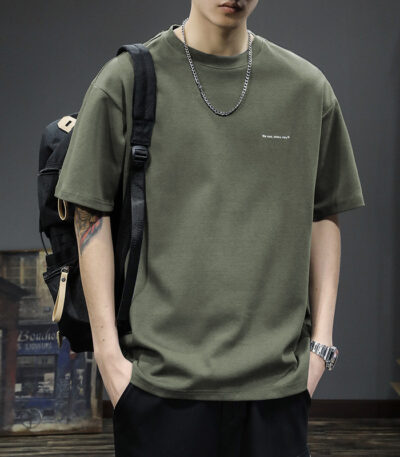 Military Green Cotton Short Sleeve 270 / XL (for 145 170 Lbs