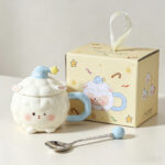 Little Sheep Blue, With Round Spoon & Handle Gift Box / 350ml