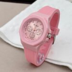Women's Three-Eye Quartz Watch with Silicone Strap